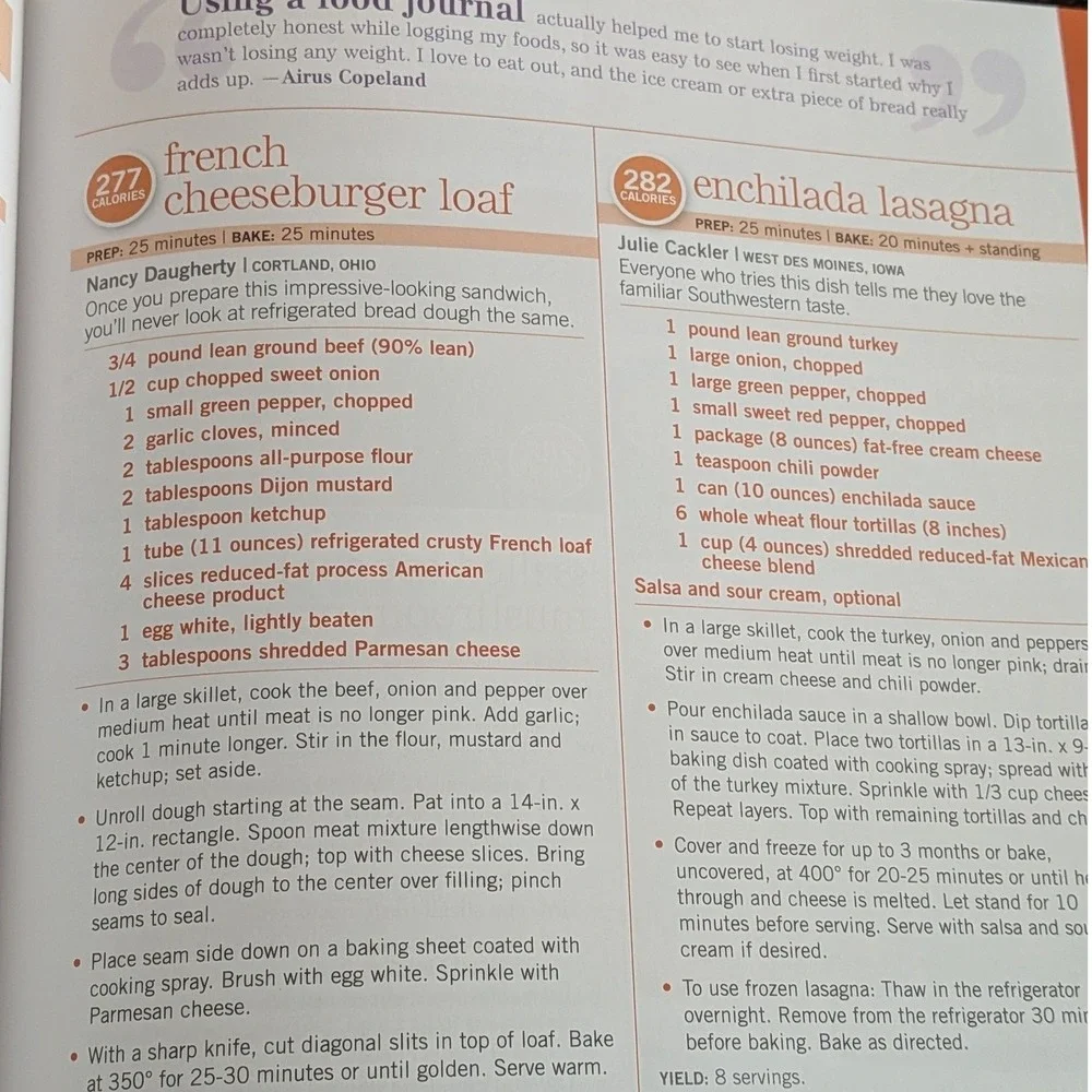 Taste of Home Comfort Food Diet & Light Cooking Cookbook Set Hardcover 2 Books